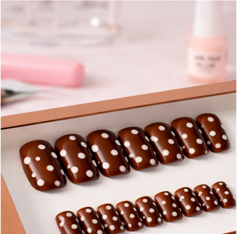Mocha Pop Press-On Nails 🤎✨